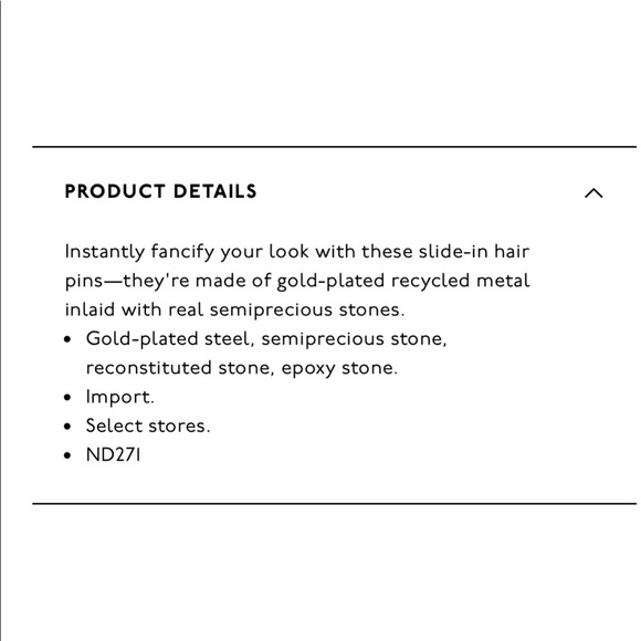 Madewell two pack semiprecious flower hair clip main image 4